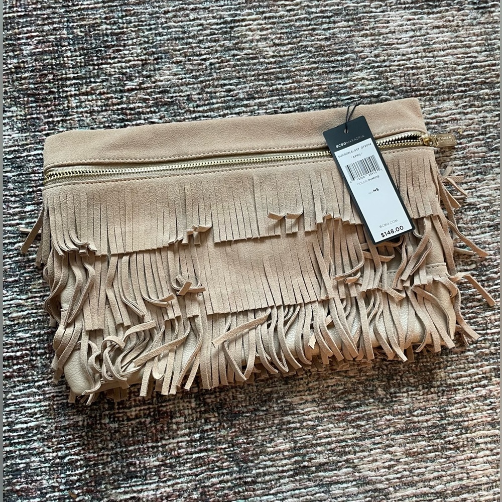 BCBG Fringe Clutch
